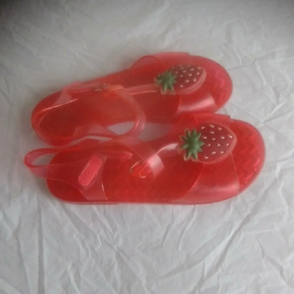 Strawberry Kids Jelly Sandals - Red/pink